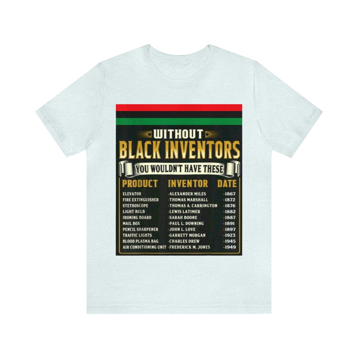History Of Black Inventors - Bella Canvas -  Unisex Jersey Short Sleeve Tee