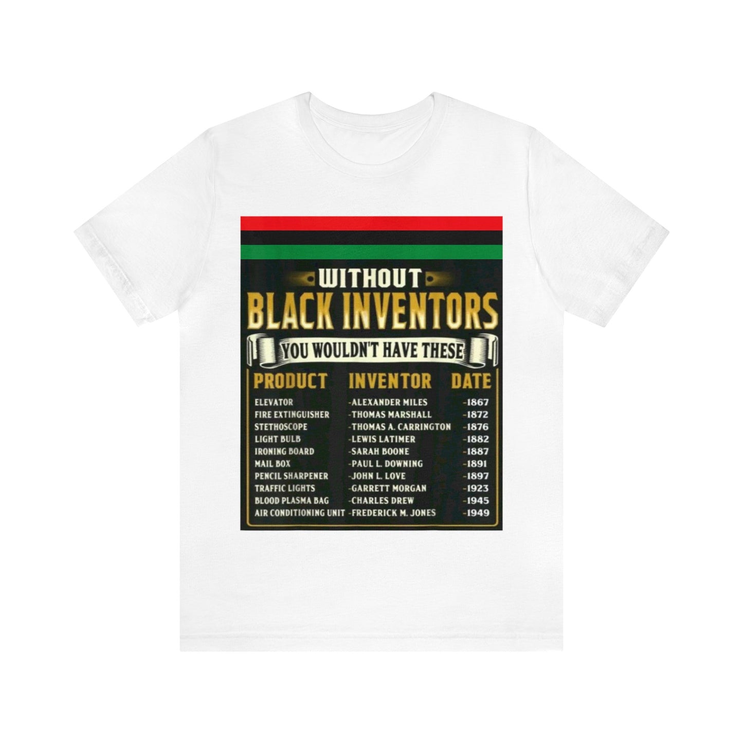 History Of Black Inventors - Bella Canvas -  Unisex Jersey Short Sleeve Tee