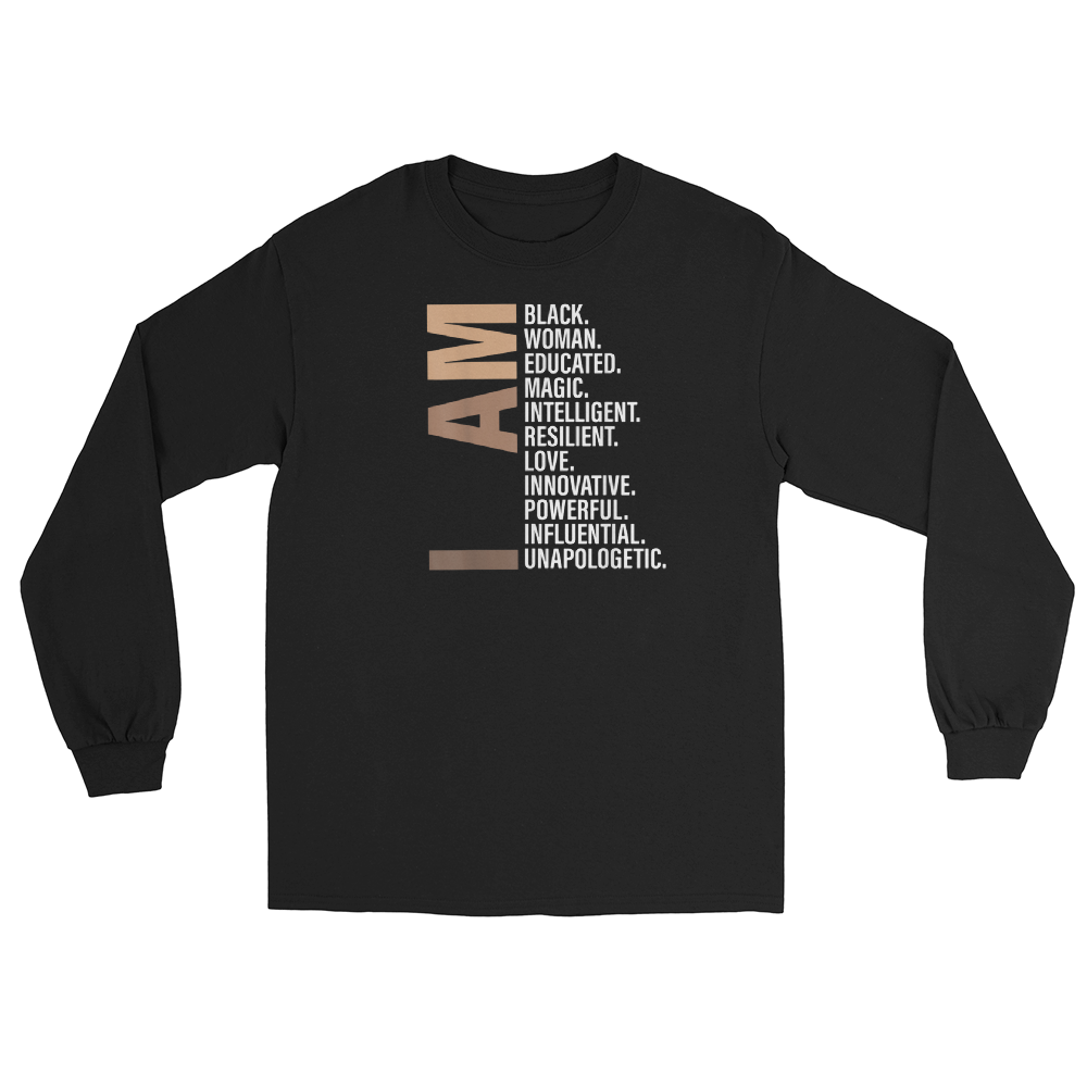I Am Black Woman Educated Melanin Black History Month Gift T-Shirt