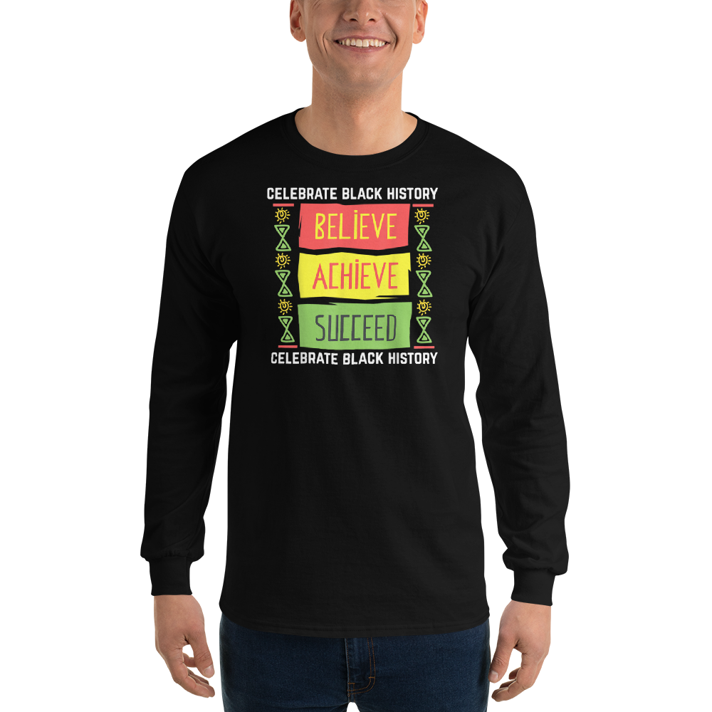 Believe Achieve Succeed Black History Gift Political Shirt T-Shirt