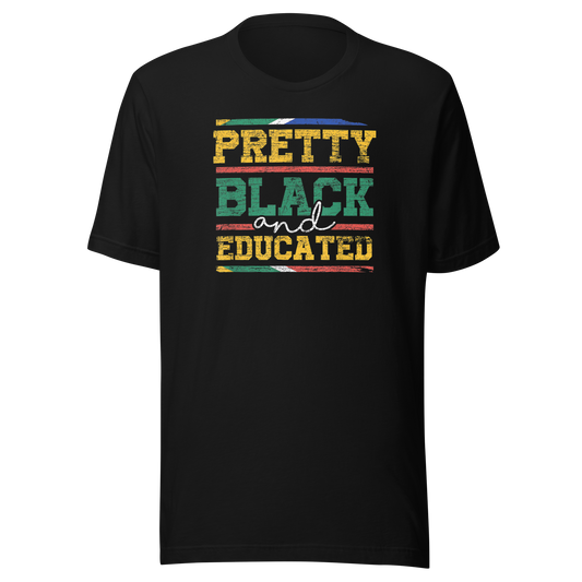 Pretty Black And Educated Women Gift Black History Month T-Shirt