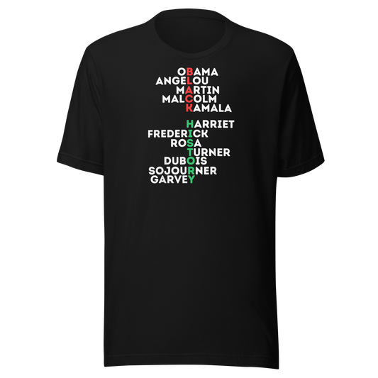 Black History Month 2021 Dream Like Leaders Kings Queens Luv T-Shirt